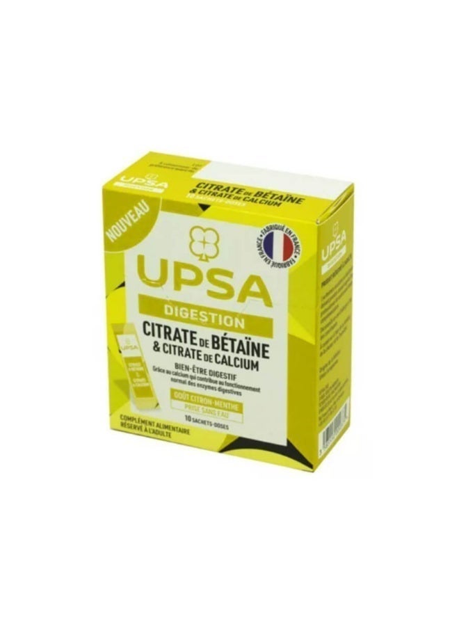 UPSA Digestive Supplement Betaine Citrate & Calcium Citrate 10 Sachets - Image 3